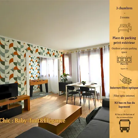 Amiens Chic - Baby Foot&Elegance Apartment Exterior photo