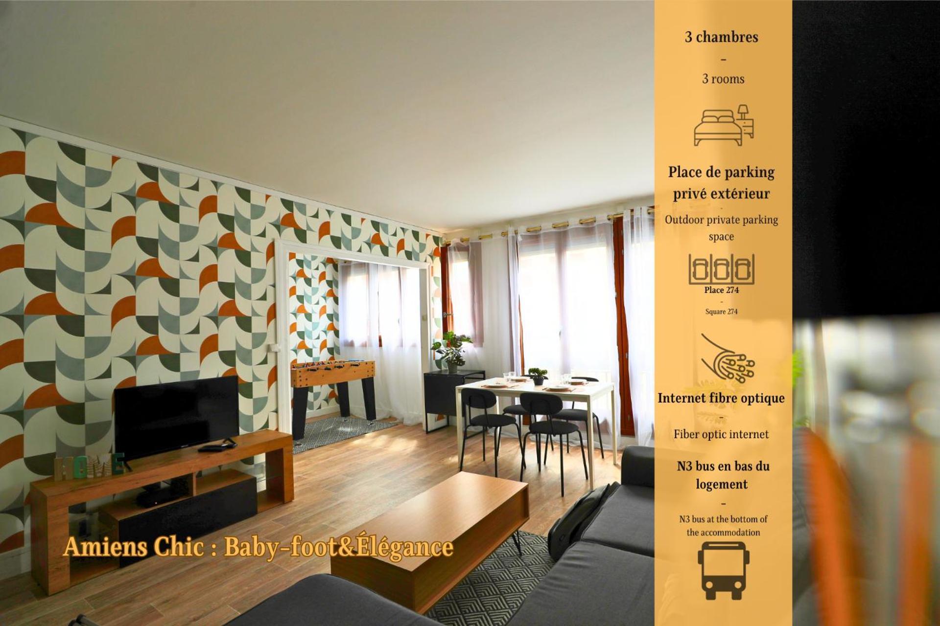 Chic - Baby Foot&elegance Apartment Amiens